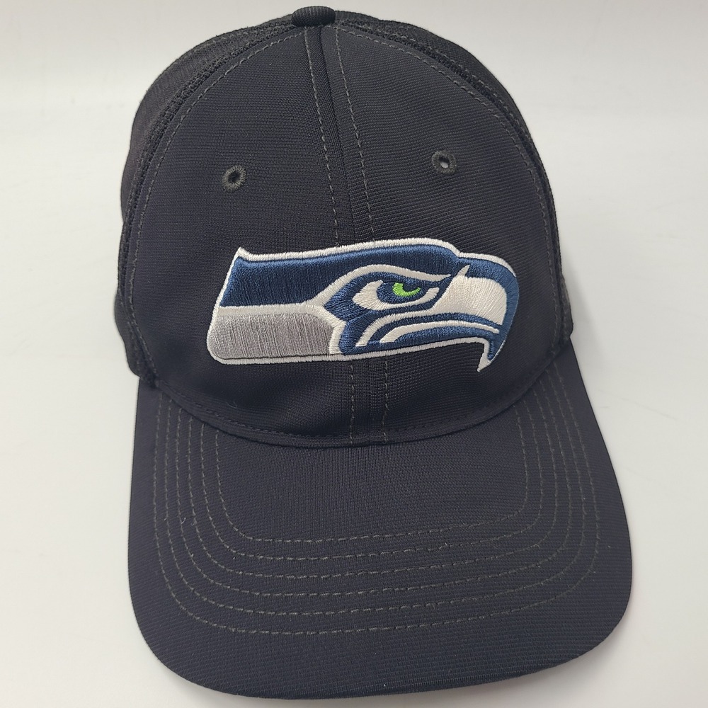 Seattle Seahawks Hat Fitted S-M Mesh 47 Brand Closer Black NFL Football Logo Men